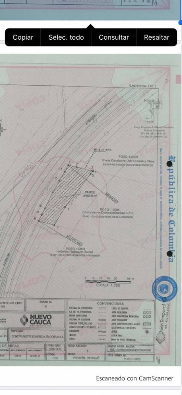 Venta de Lote en Popayan a un km de la 14 al frente del Parque Industrial