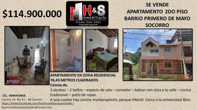 APARTAMENTO EN SEGUNDO PISO