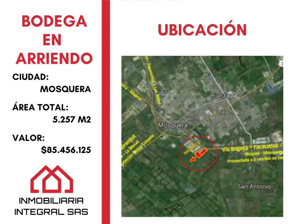 Bodega en Arriendo - Mosquera - 5.257 m2