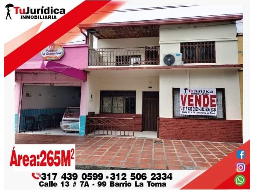SE VENDE CASA COMERCIAL - NEIVA (HUILA -COL)