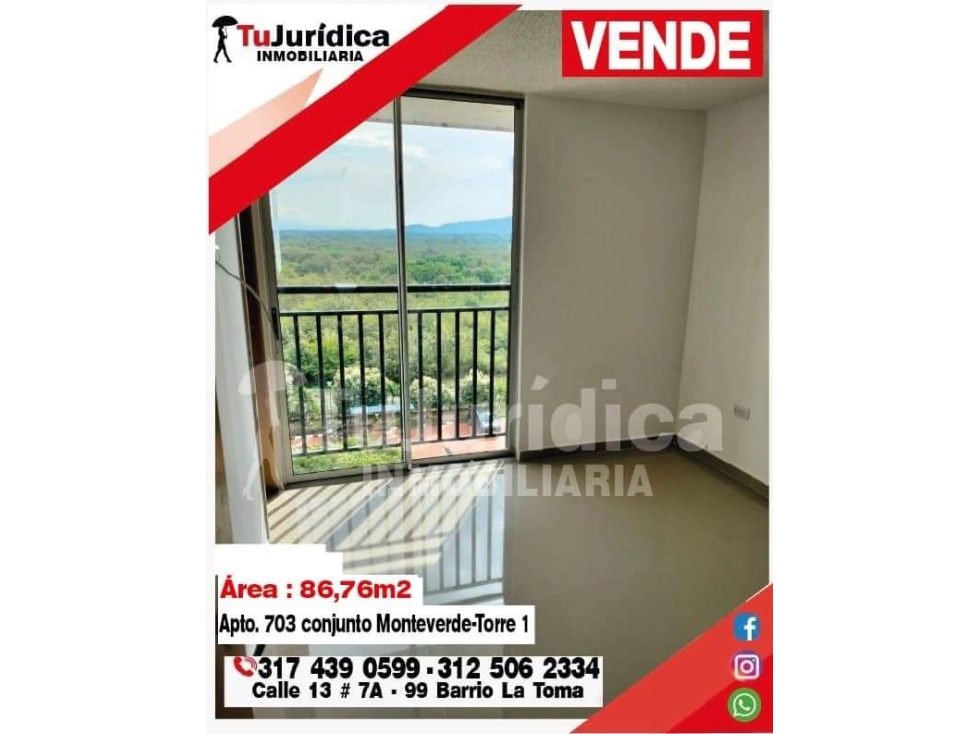 SE VENDE APARTAMENTO EN NEIVA - CONJUNTO MONTEVERDE