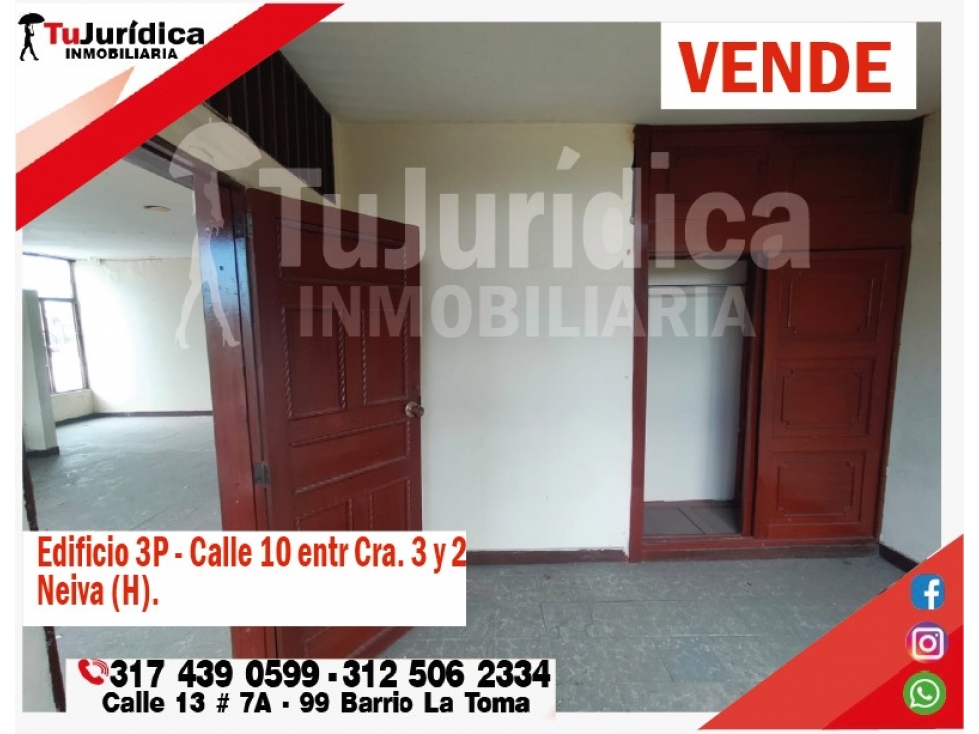 SE VENDE EDIFICIO COMERCIAL 3P - CENTRO DE NEIVA (HUILA-COL)