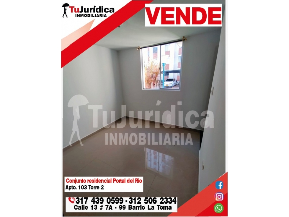 SE VENDE BELLO APTO. P1 #103 TORRE 2 CONJUNTO PORTAL DEL RIO - NEIVA