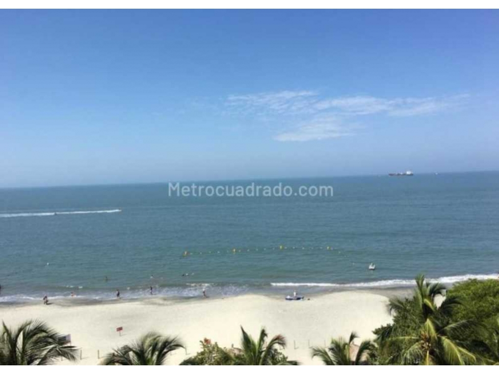 Apartamento amoblado con vista frontal al mar 185 m2, bello horizonte