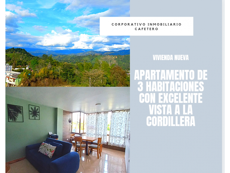 APARTAMENTO DE 3 HABITACIONES EN EL NORTE DE ARMENIA 41-31