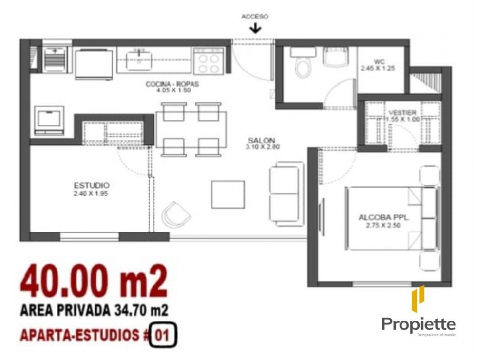 APARTAMENTO EN VENTA  MADERA