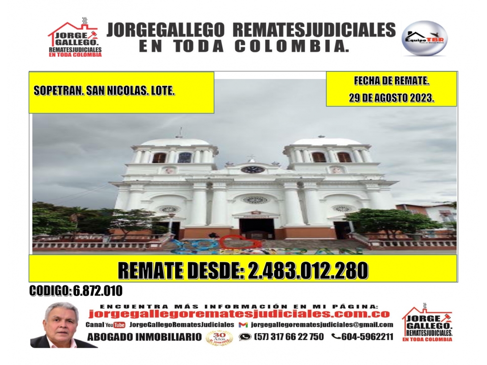 Remate. Sopetran. San Nicolas. Lote