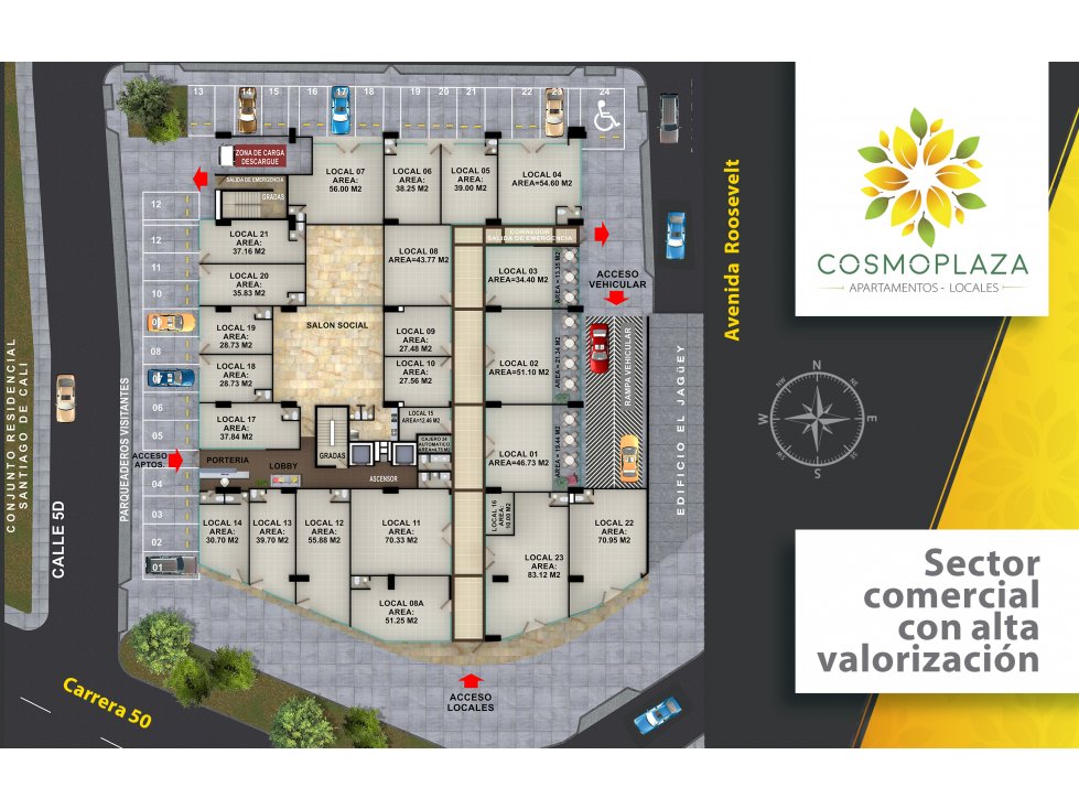 LOCAL  EN VENTA DE COMERCIAL  TORRE COSMOPLAZA  GENERA RENTA