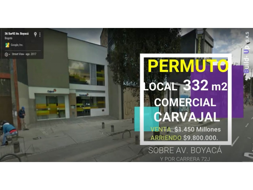 LOCAL CARVAJAL SOBRE AV. BOYACA disponible VENTA-ARRIENDO-PERMUTA