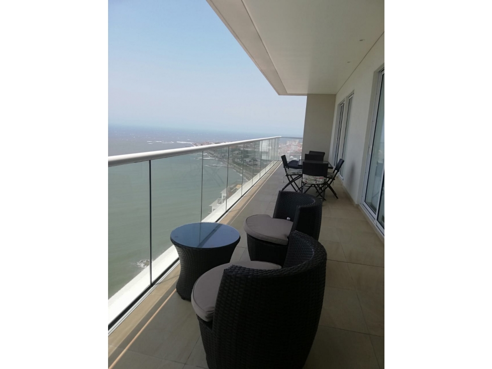 APARTAMENTO 3 ALCOBAS VENTA BOCAGRANDE VISTA A LA BAHIA  H2