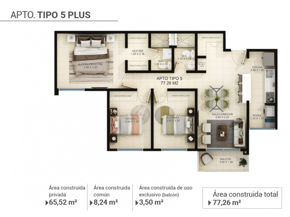 Apartamentos en Cerritos.