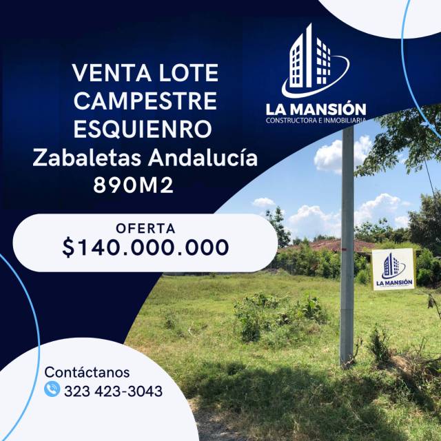 LT34 SE VENDE LOTE VEREDA ZABALETAS ANDALUCÍA VALLE