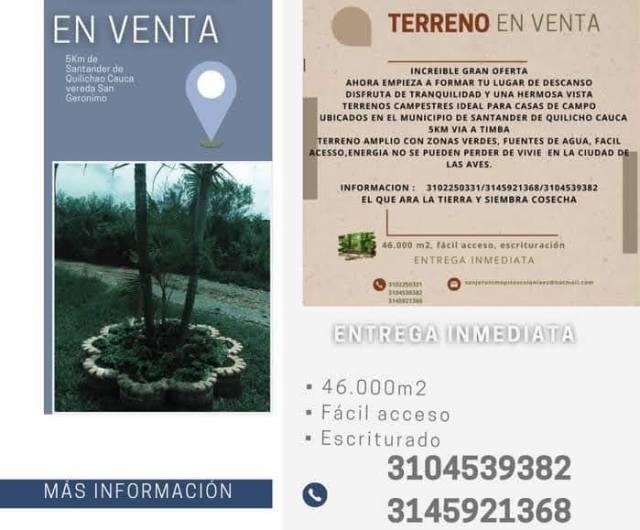 venta de lote 45.000m2